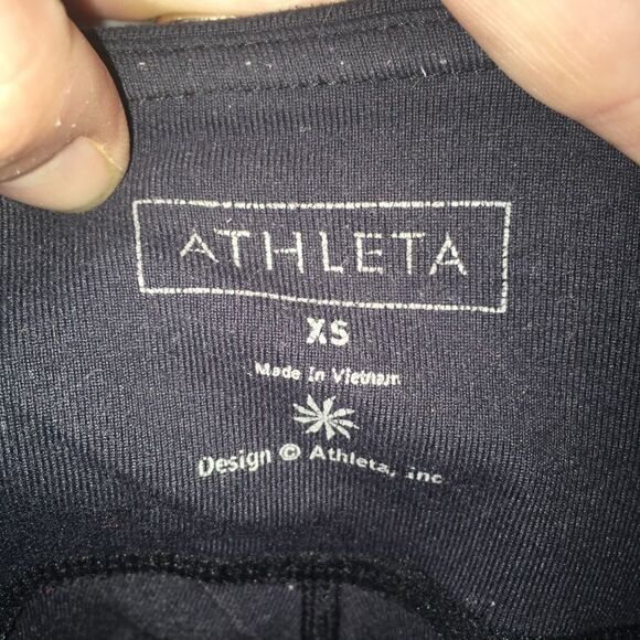 Athleta black wide leg leggings with side slits - Picture 2 of 3
